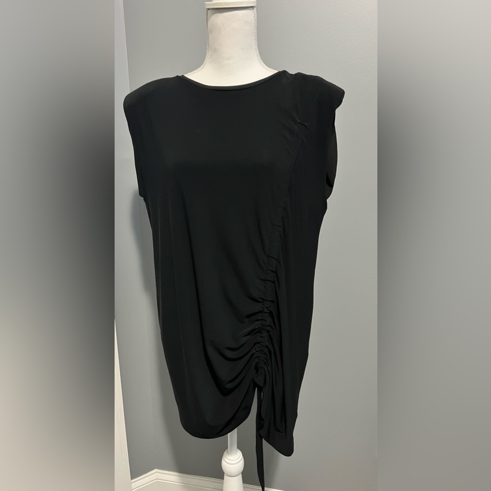 Zara Black Top with paddle shoulders